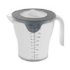 Metaltex Mixing Cup with Lid and Spout, Integrated Strainer and