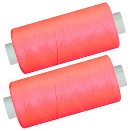 2 Spools of 500 m Sewing Thread/Synyarn Neon Pink Polyester Sewing Thread for Sewing Machine 0475-14