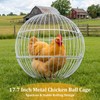 SORENCUT 17.7 Inch Metal Chicken Ball Cage, Large Rolling Chicken