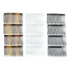 scünci Scunci Plastic Side Hair Combs, Black, Clear, and Tortoise