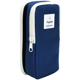 Nikken Stationery Pen Case Poplette Vertical/Horizontal Black × Navy PLP1-KN