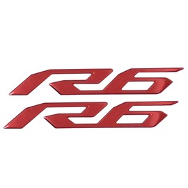 Reflective Motorcycle 3D Emblem Fairing Stickers Decal Compatible with YZF600 R6 (RED)
