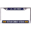 U.S. Air Force Vietnam Combat Veteran Chrome License Plate Frame