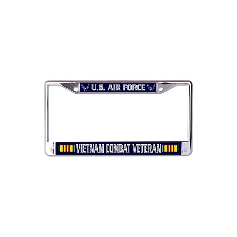 U.S. Air Force Vietnam Combat Veteran Chrome License Plate Frame