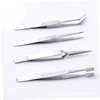Healeved 4pcs Multifunctional Steel Tweezers Manicure and Jewelry Repair Includes