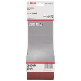 Bosch 2608606114 - Sanding abrasive belt 3 pcs, 100 x 560 mm, 60 grit
