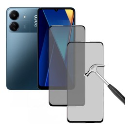 [2 Pack] Coqecase – Privacy Screen Protector for Xiaomi Poco C65 Mica Ceramica Anti Spy Shatterproof Full Screen Full Cover