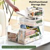 REHUK Premium 2 Pack Strong Transparent Plastic Collapisble Stackable Storage