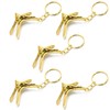AAProTools Set of 5 Pcs Speculum Keychain Gold Stainless Steel