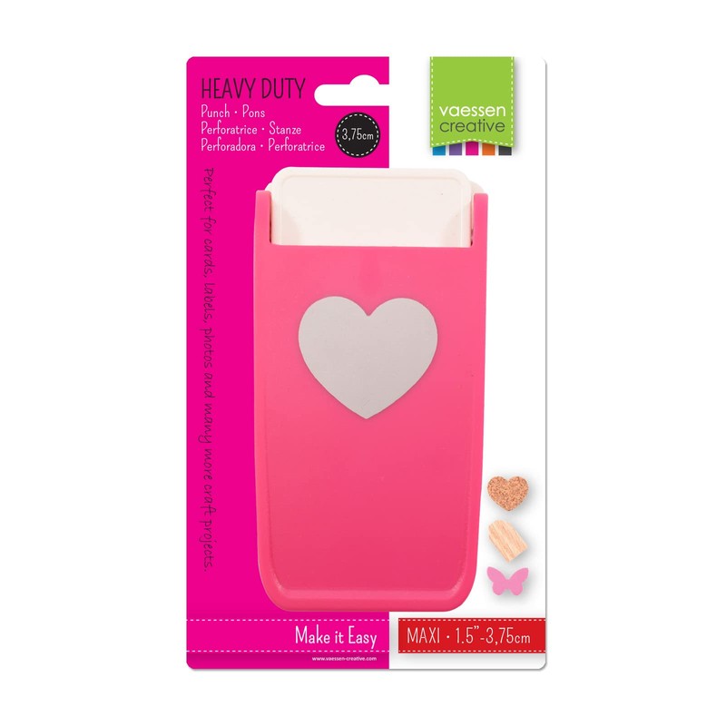 Vaessen Creative Heavy Duty Craft Punch - Heart - 3,75