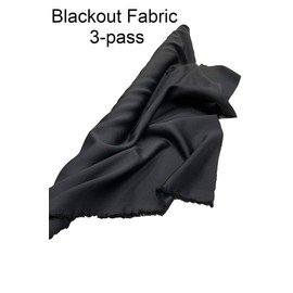Blackout Drapery Fabric Color: Black, 3 Pass Blackout Fabric, Blackout 99% of Light, 56" Wide, Sold by The Yard