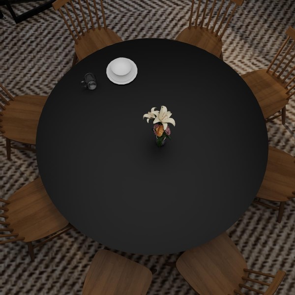Zinkooat Round Table Pad,1.8mm Thick,Dia.38 Inch,Round Leather Table Cover,Round Table