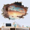 SUPERDANT 3D Cave by The Sea Wall Stickers 3D Broken