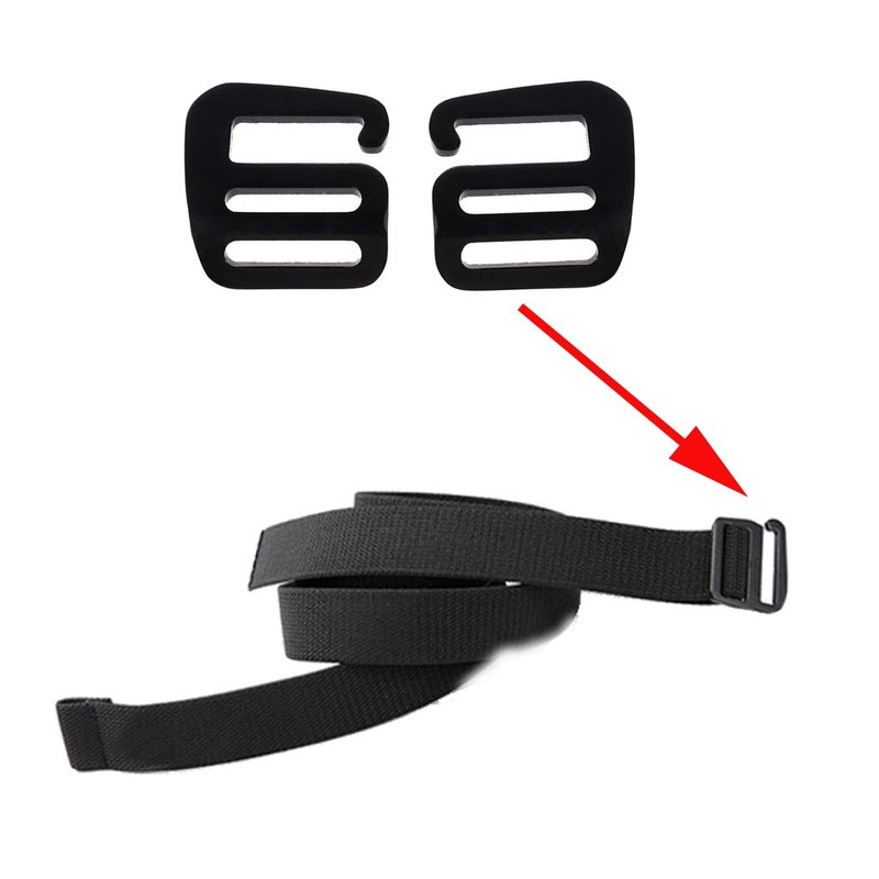 Adjustable 25mm Buckles for Webbing Slide Buckles Aluminium G Hook for Backpack Luggage Strap Webbing  (1 Pair)