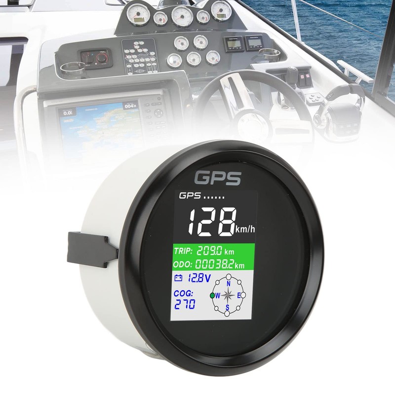 Gps Speedometer, Boat Odometer Universal Motorcycle Speedometer Digital Speedometer 85mm