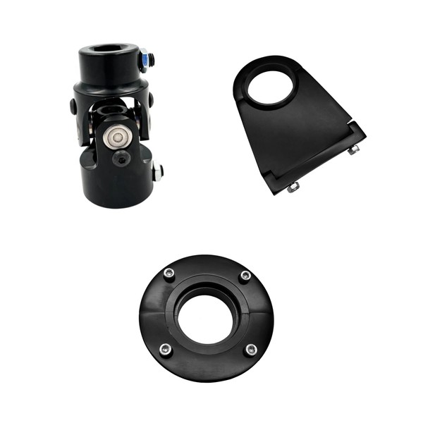 X-AVION Black Aluminum Steering Column 2-1/2'' Drop with Floor Mount