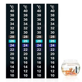 Luckious 4 Pcs Fish Tank Thermometer - 10~40℃ Digital Aquarium Water Temperature Sticker Thermometer