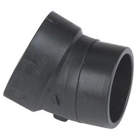 NIBCO Fig No 5808-2, 2 in. ABS DWV 22-1/2 Degree Street Elbow Spigot x Hub, Solvent Weld