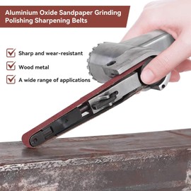 Sanding Belt Set, Belt Sander Sanding Belt, 10-Piece Sanding Belts, 60# Belt Sander Sanding Belt 533 x 9 mm Aluminium Oxide Sandpaper for Belt Sander Sanding Machine