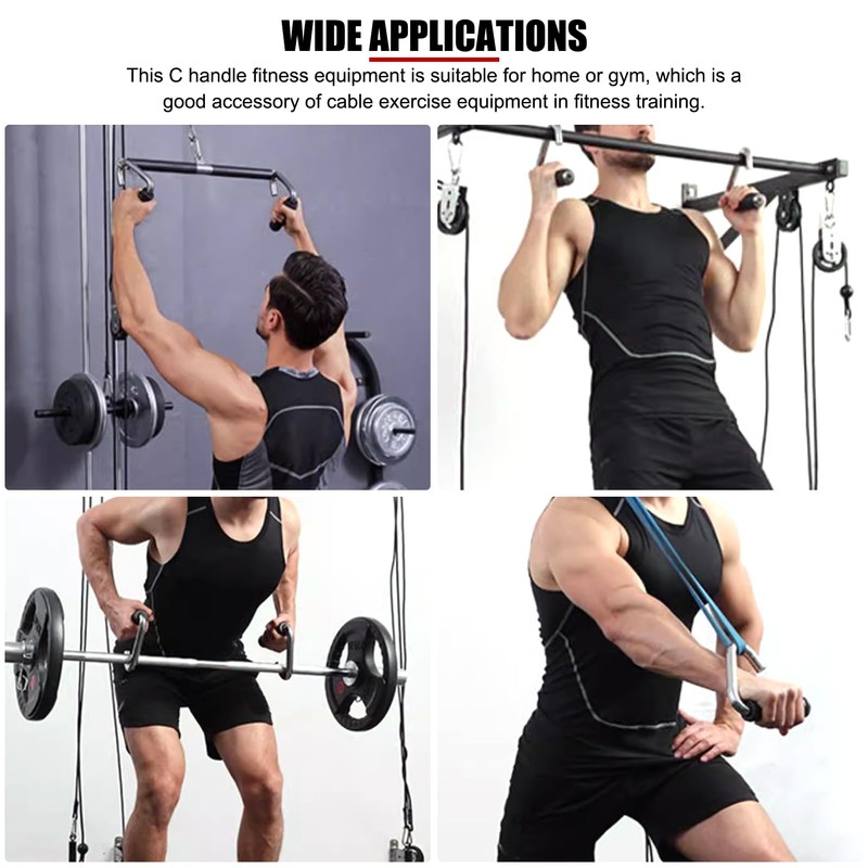 EVTSCAN Exercise Pull Up Grips Fitness Grip C-shaped Universal Rubber