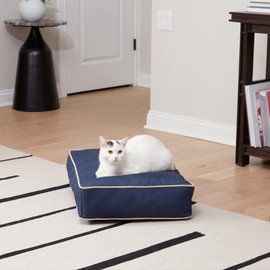 Happy Hounds Stella Indoor/Outdoor Rectangle Reversible Cat Bed - Navy