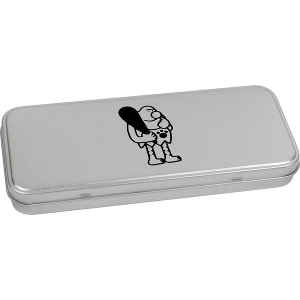 Azeeda 'Caveman' Metal Hinged Stationery Tin/Storage Box (TT00083105)