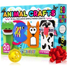 Craftikit® 20 Award-Winning Animal Toddler Arts and Crafts for Kids Ages 3-10 Years, All-Inclusive Animal Craft Kits, Fun Toddler Craft Box for Girls, Boys in Preschool