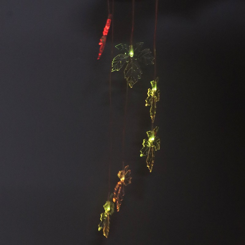 Solar Wind Chimes Maple Leaf LED Mobile Wind Chimes Lights