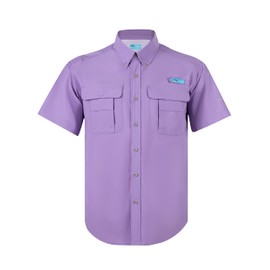 Men's UV UPF 50+ Sun Protection Magellan Fishing Waterproof SPF Hiking Camping Short Sleeve Shirts(18# Fairy Wren L)