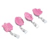 Retractable Badge Reel, 4 Pack Decorative Nurse Badge Holder for