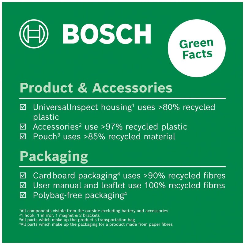 Bosch inspection camera UniversalInspect (Ø8mm endoscope camera color images with