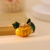 Rhinestone Pumpkin Maple Leaf Brooch Pin for Women,Thanksgiving Fall Pearl