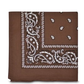 Shukan Fashions - Paisley Style Bandana Brown Biker Cow Boy Cow Girl Neck Scarf Neck Wrist Wrap