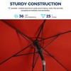 SUNVIVI OUTDOOR 6.5 x 10 Ft Rectangular Patio Umbrella Aluminum
