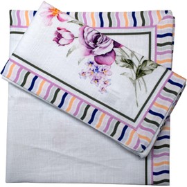 Gfi linen clubs Elegance Flower Design Premium Printed Napkins Dinner Napkins Cloth Napkins Size 18x18 inch Set of 4 serviettes Dinner linens Cloth Kitchen Home Decorative Washable Napkins