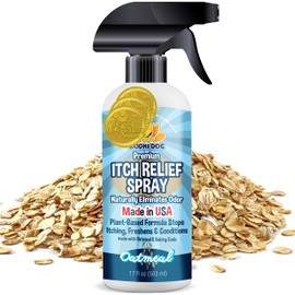 Bodhi Dog Itch Relief Spray - Natural Relief for Dry, Itchy, Allergic, or Bug-Bitten Skin - Safe for Dogs & Cats - Soothing Oatmeal Formula - Made in USA (Oatmeal, 17 Fl Oz)