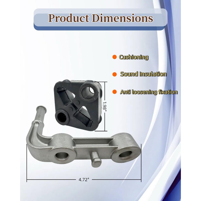 OWNDR 68275662AB Rear Left Exhaust Muffler Bracket Rubber Hanger Support