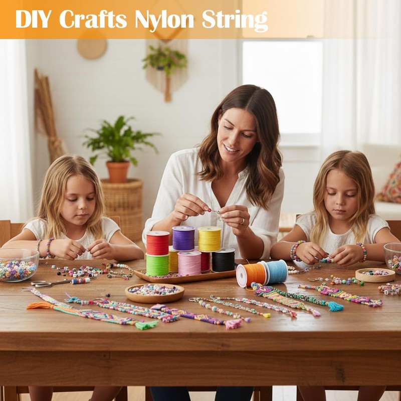 Suo Long 15 Colours Nylon String 1mm for Bracelet Making