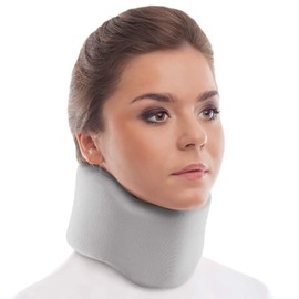 TOROS-GROUP Ergonomic Cervical Collar/Neck Support Brace / 100% - Cotton Liner - Small Grey