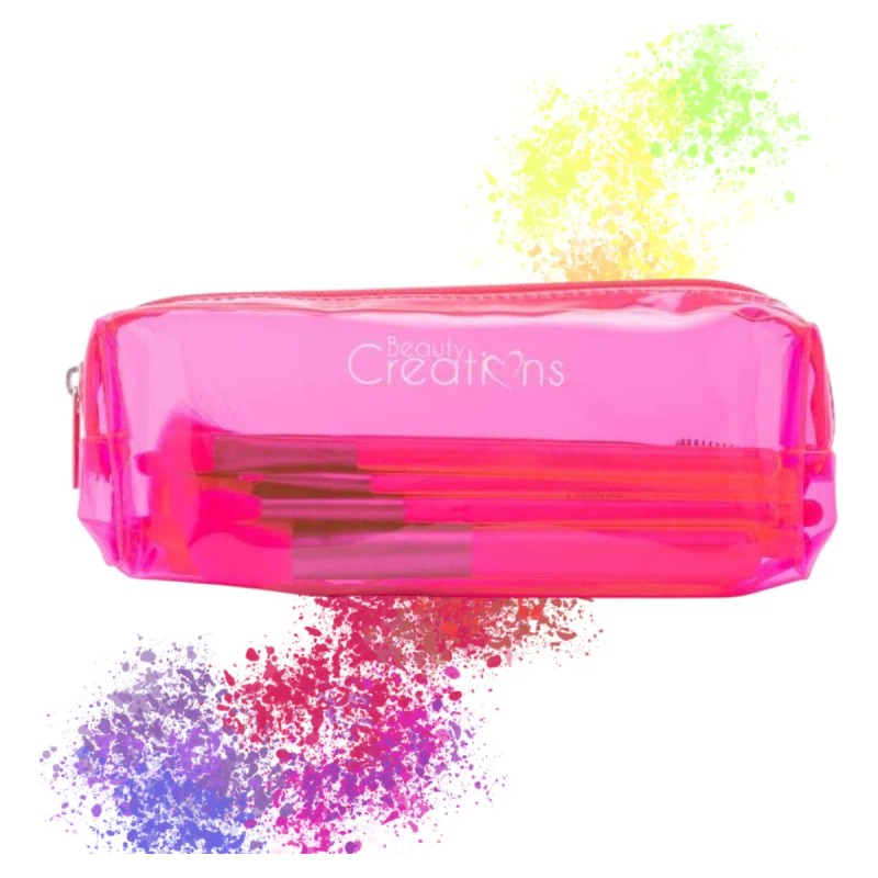 Beauty Creations Pink Neon Set De Brochas 15 Piezas Color