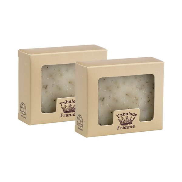 Fabulous Frannie Peppermint Essential Oil Herbal Soap Gift Set each made with Pure Essential Oil 4 Ounce (Pack of 2)