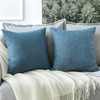 Artscope Cushion Covers Set of 2 Linen Decorative Square Pillowcases