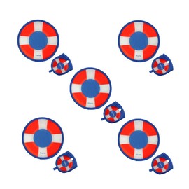 Fisura – Original Roun Folding Fan Float Handheld Foldable Fan. Blue float Frisbee. 5 Units. Portable Gift for Parties. 20 cm.