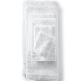 Lands' End Organic Towel White Bath Towel Set