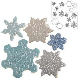 AutumnCarpenter Designs Snowflake Cookie Cutter & Impression Mat Set