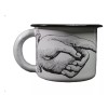 Esmalte Morillas Taza En Peltre Con Diseño De Mano Con