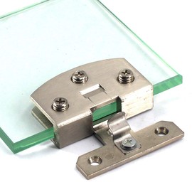 90 Degree Glass Door Pivot Hinge Kit Zinc Alloy Shower Hinge Glass Door Clamp Clip 2pcs with Screws,Adaptive 8-10mm Glass