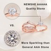 Newshe Wedding Rings for Women Engagement Ring Enhancer Band Bridal