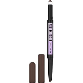 Maybelline New York Express Brow Satin Duo Augenbrauenstift und -puder in Nr. 04 Dark Brown, dunkelbraun (Packung mit 2)