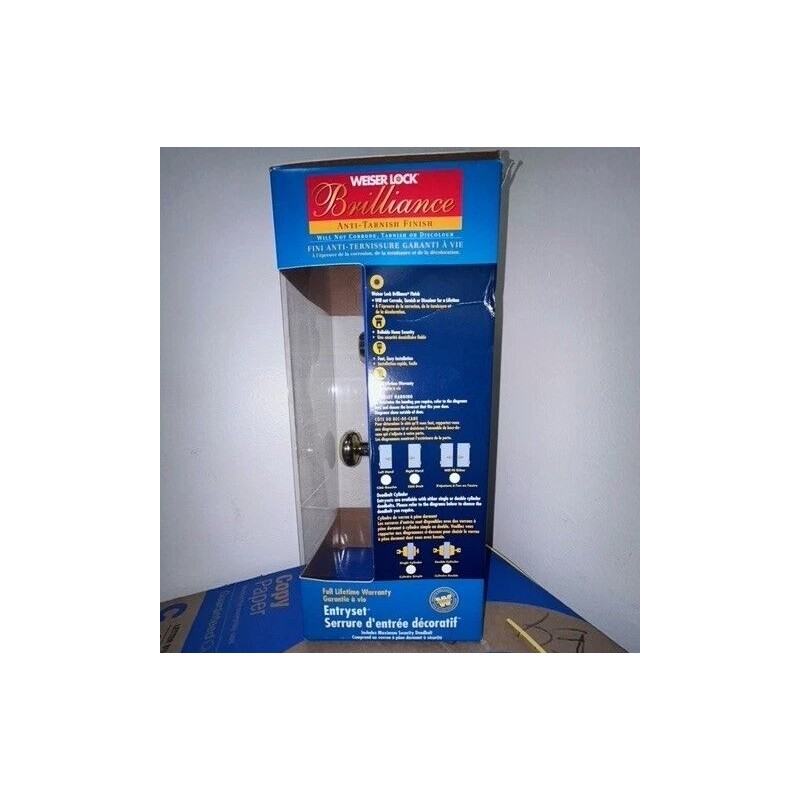 WEISER LOCK ENTRYSET DOOR KNOB AND DEADBOLT SET